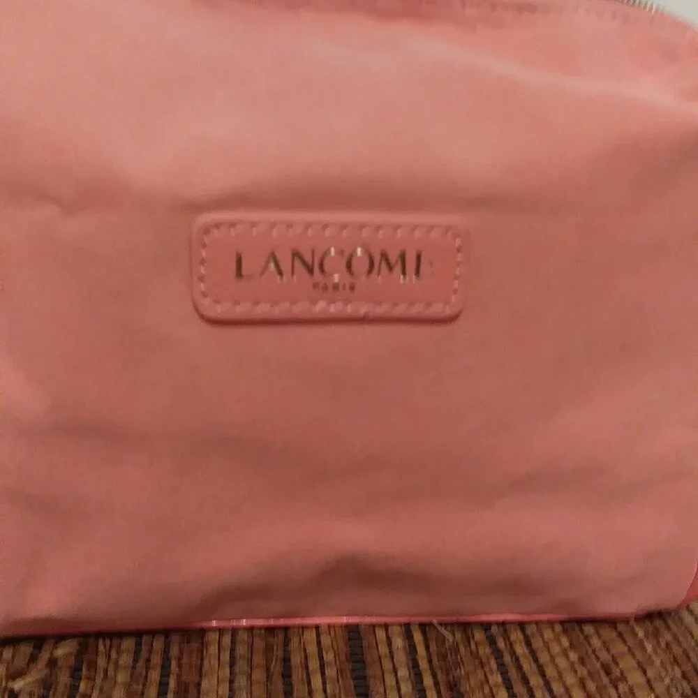 💅 LANCOME Pink Ribbon Makeup Bag  NWOT Travel Vanity Flex  Coquette-Core Cutie